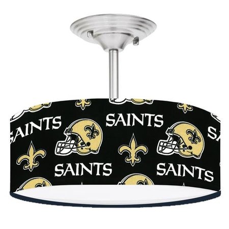 CEILING FAN DESIGNERS Ceiling Fan Designers 13LIGHT-NFL-NOS 13 in. NFL New Orleans Saints Football Ceiling Mount Light Fixture 13LIGHT-NFL-NOS